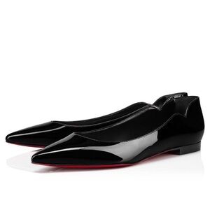 Christian Louboutin Black Patent Leather Flats